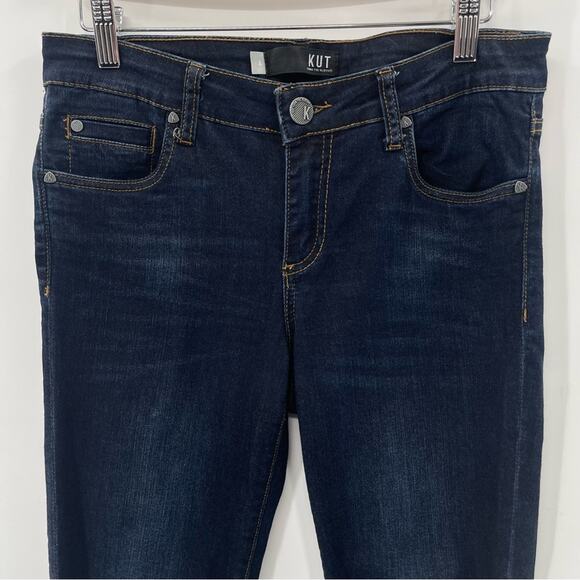 Kut From The Kloth Connie Ankle Skinny Jeans Raw Hem Size 4 Preppy Casual Boho - Picture 8 of 16